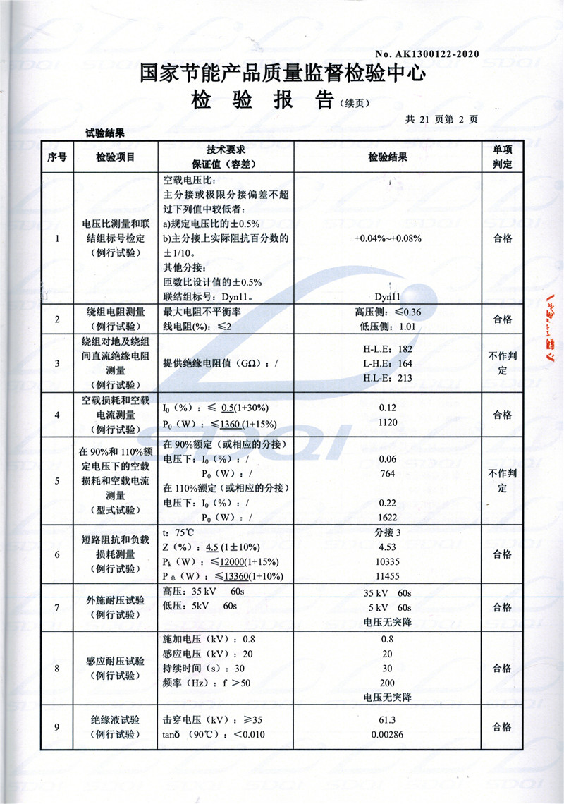高低压试验报告-S11-1250明光明光明光油浸式变压器-2.jpg